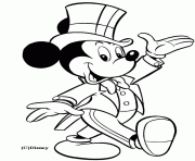 Mickey en smoking dessin à colorier
