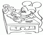 Coloriage Mickey avec un ours affectueux dessin