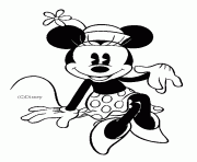 Minnie la copine de Mickey dessin à colorier