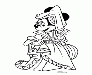 dessin de Minnie en princesse dessin à colorier