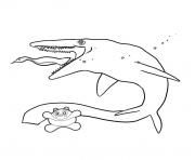 dinosaure des mers dessin à colorier