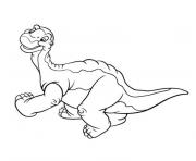 dinosaure petit pied dessin à colorier
