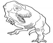 dinosaure rex dessin à colorier