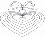 st valentin coeurs dessin à colorier