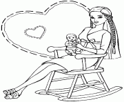 Coloriage st valentin Titi et Grosminet dans un coeur dessin