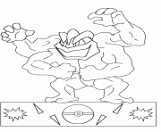 pokemon 068 Machamp dessin à colorier