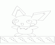 pokemon 172 Pichu bis dessin à colorier