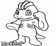 pokemon 066 Machop dessin à colorier