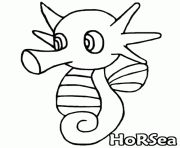 pokemon 116 Horsea dessin à colorier