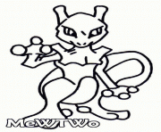 Coloriage pokemon 150 Mewtwo bis dessin