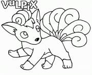 pokemon 037 Vulpix 2 dessin à colorier