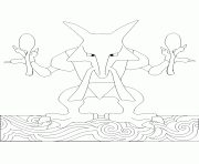 Coloriage pokemon 065 Alakazam