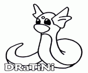 pokemon 147 Dratini dessin à colorier