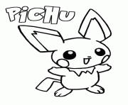 pokemon 172 Pichu dessin à colorier