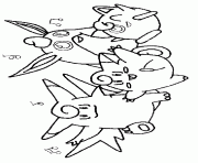 Coloriage pokemon epee et bouclier morpeko mode affame dessin