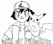 Coloriage pokemon noir et blanc pikachu dessin