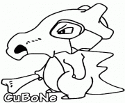 pokemon 104 Cubone dessin à colorier