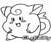 pokemon 035 clefairy 2 dessin à colorier