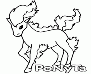 pokemon 077 Ponyta dessin à colorier