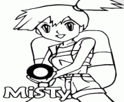pokemon Misty dessin à colorier