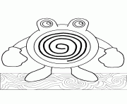 Coloriage pokemon 061 Poliwhirl