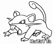 pokemon 019 RaTaTTa dessin à colorier