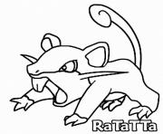 Coloriage pokemon 019 RaTaTTa