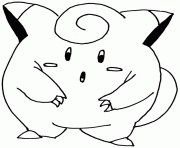 pokemon 035 Clefairy 3 dessin à colorier