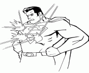 Superman repousse des rayons lasers dessin à colorier