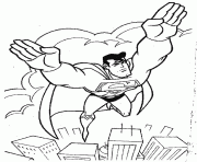 Coloriage dessin de Superman qui vole dessin