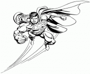 Coloriage Superman avec les deux poings e avant dessin