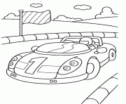 voiture de course 1 dessin à colorier