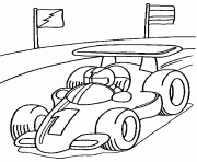voiture de formule 1 dessin à colorier