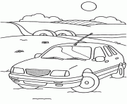 Coloriage dessin voiture profil dessin