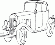 vieille voiture 2 dessin à colorier