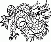 dragon avec des ecailles dessin à colorier