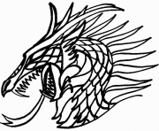 Coloriage dragon avec de grandes ailes dessin