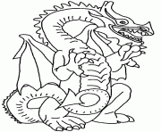 un dragon dessin à colorier