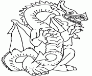 Coloriage dragon avec trois tetes dessin