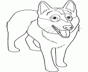 Coloriage chiot husky dessin