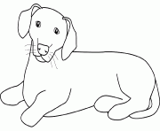 Coloriage chien chiot dessin