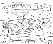 Coloriage podium piston cup