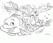 Coloriage Une jolie sirene qui fait du yoga pour le plaisir dessin