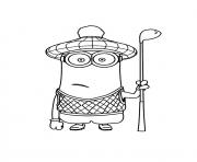 Coloriage minion en ligne dessin