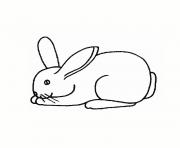 Coloriage paques lapin de face maternelle dessin