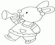 Coloriage paques lapin nain dessin