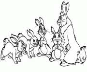 paques lapins dessin à colorier