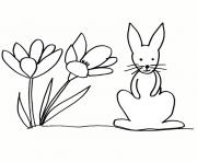 paques lapin nain dessin à colorier