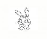 paques lapin pet shop dessin à colorier