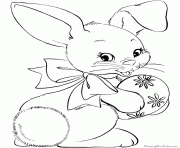 Coloriage easter doodles paques oeufs lapins dessin